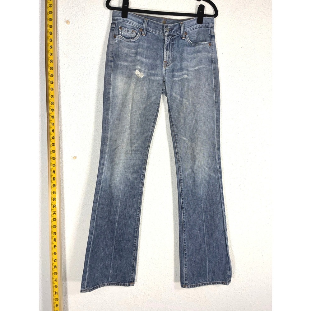 7 For All Mankind Bootcut Jeans - 28 - Distressed Low Rise #Y2K #Boho #Denim